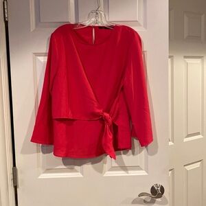 Medium red Zara front tie blouse